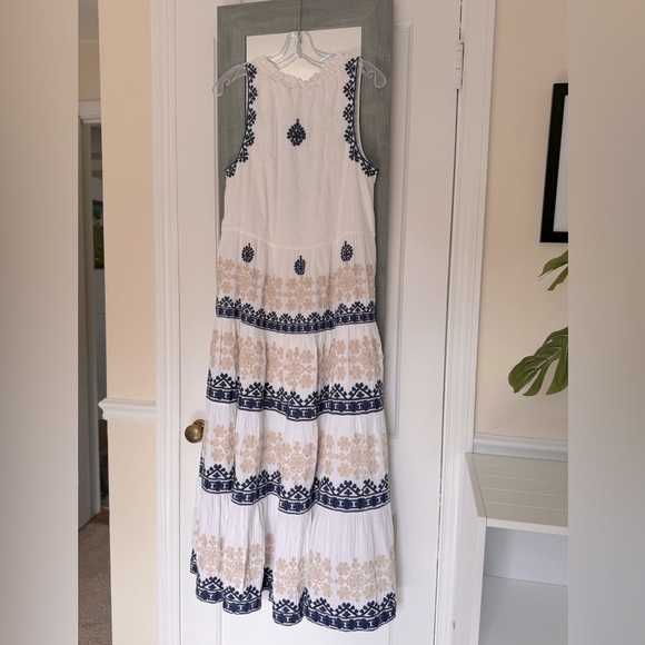 Figue Betty Embroidered Maxi Dress Cottagecore Boho Coastal - Picture 7 of 14